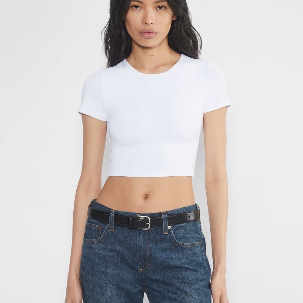 Classic White Women's Crop Top